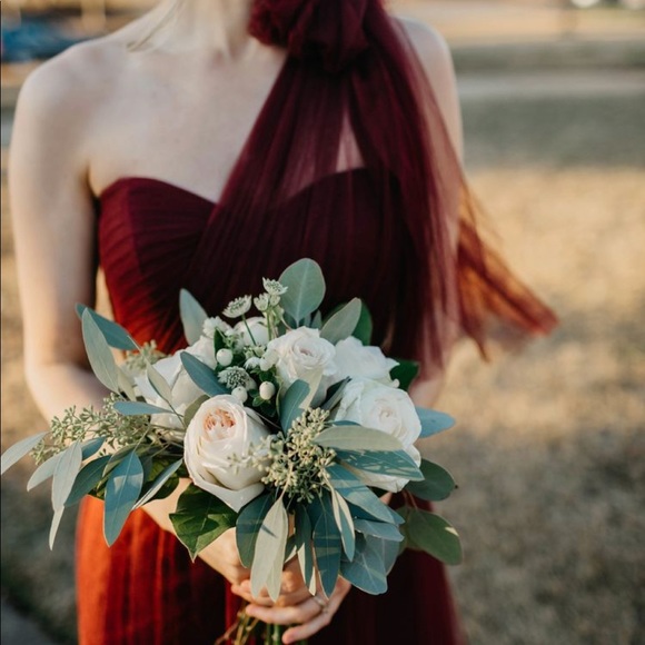 Jenny Yoo Annabelle Gown in Black Cherry - Picture 5 of 8